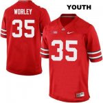 Youth NCAA Ohio State Buckeyes Chris Worley #35 College Stitched Authentic Nike Red Football Jersey VU20Z16SK